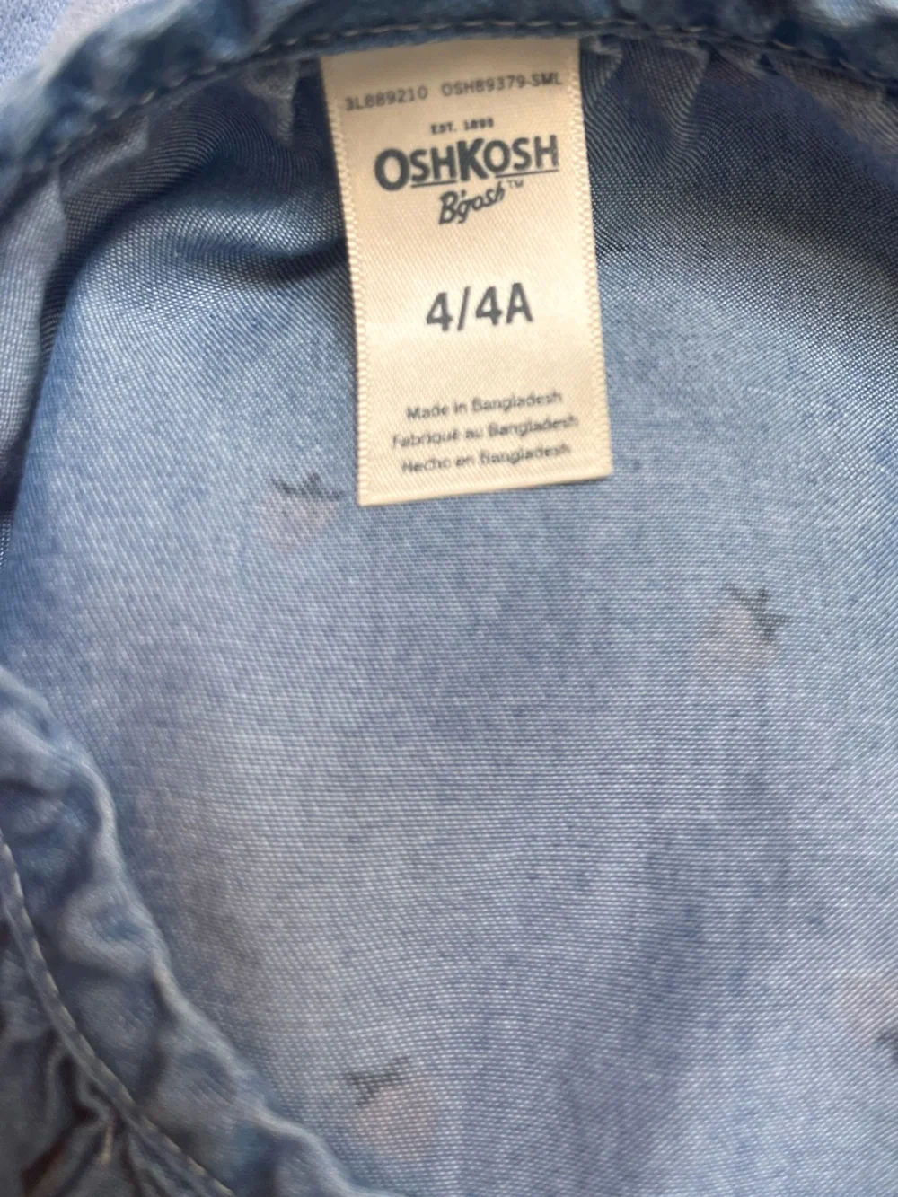 Toddler Girls OshKosh B’Gosh Chambray Tie-Front Shirt - 4